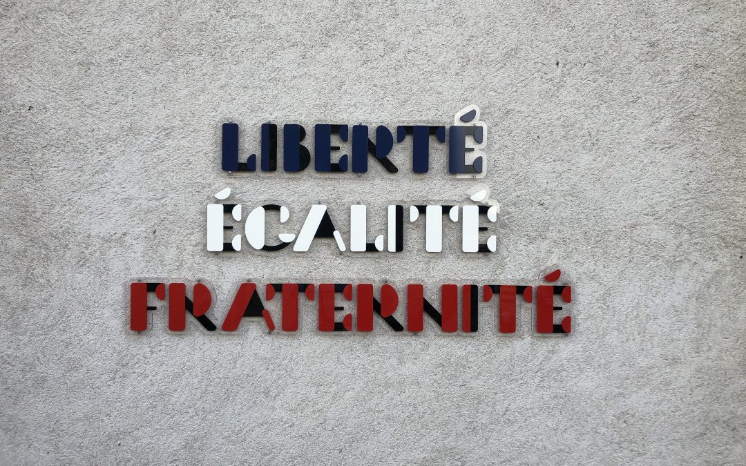 Liberté, Egalité, Fraternité, Mairie Saint Pierre le Moûtier