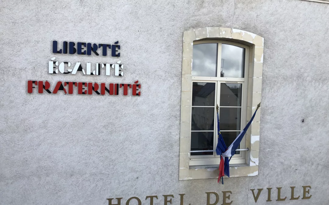 Liberté, Egalité, Fraternité, Mairie Saint Pierre le Moûtier